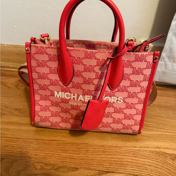 Michael Kors Handbags - Michael Kors Pink and Red Satchel